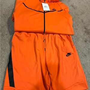 NWT Brand New Vintage Y2K Nike Orange Track Suit Pants And Jacket Mens Size 2XL